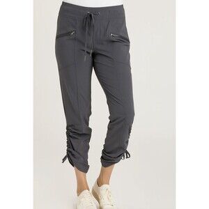 XCVI Wearables Pants Womens S Gray Runyon Whisper Stretch Adjustable Ruched